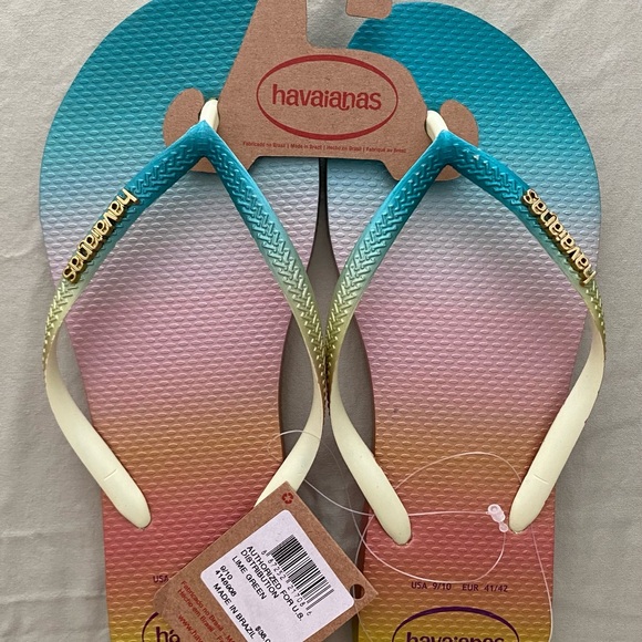 NWT Havaianas Slim Flip Flops Size 9/10 - Picture 3 of 3